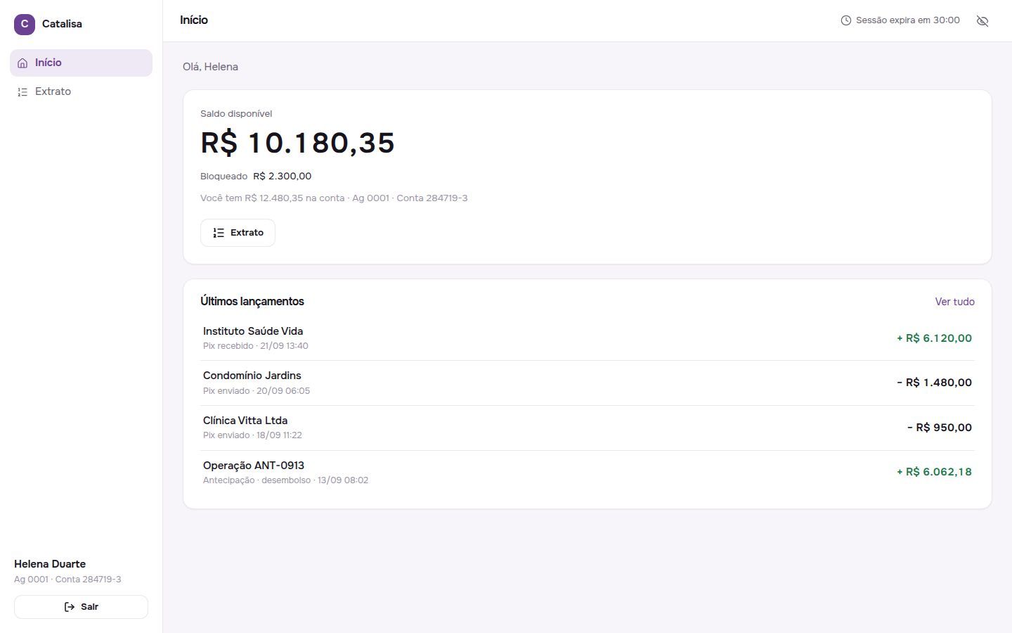 Desktop / Account holder's account